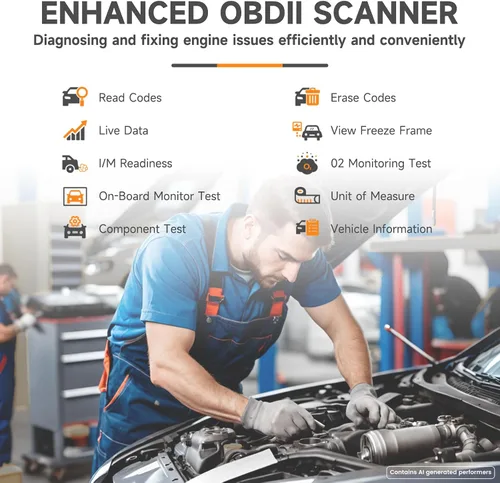 Vista 7 de FOXWELL NT201 Escáner OBD2 Lector de Códigos para Automóviles y Camiones - Reinicia la Luz de Verificación del Motor, Lee y Borra Códigos de Falla