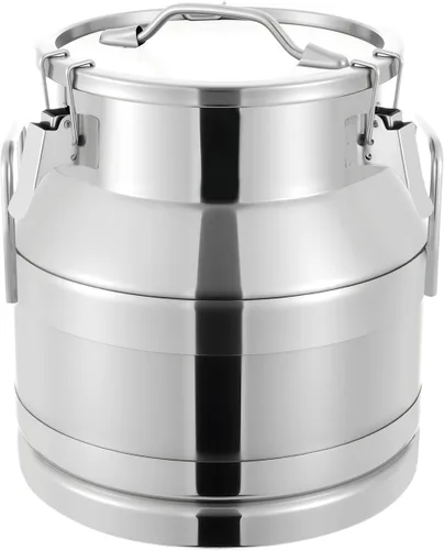 Vista 13 de Lata de leche de acero inoxidable de 3.17 galones, jarra de leche de 12L Recipiente de acero inoxidable de grado alimenticio, cubo de leche, jarra