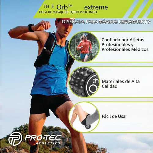 Vista 2 de Pro-Tec Athletics Orb Massage Balls, Vary in Size and Color, Deep Tissue Massage, Muscle Relief, Promotes Flexibility, Hamstring, Quadriceps, Calf