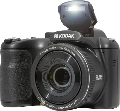 Vista 6 de Kodak PIXPRO AZ255 - Cámara digital (negro) + funda para cámara de punto y disparo + tarjeta de memoria de 16 GB + lector de tarjetas USB + trípode