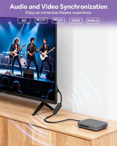 Vista 6 de VCE Paquete de 2 adaptadores HDMI macho a hembra giratorios HDMI extensión convertidor chapado en oro para Google Chrome Cast, Roku Streaming Stick