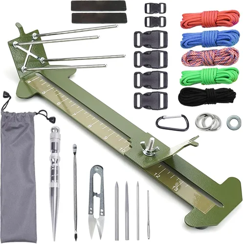 Vista 10 de KOKKOYA Kit de fabricación de collar de perro con plantilla de cuerda de Verde militar