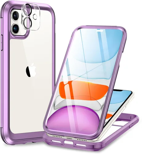 Vista 57 de Miracase - Funda magnética para iPhone 13 Pro Max de 6.7 pulgadas (compatible con MagSafe), transparente, completo, protector de pantalla de vidrio
