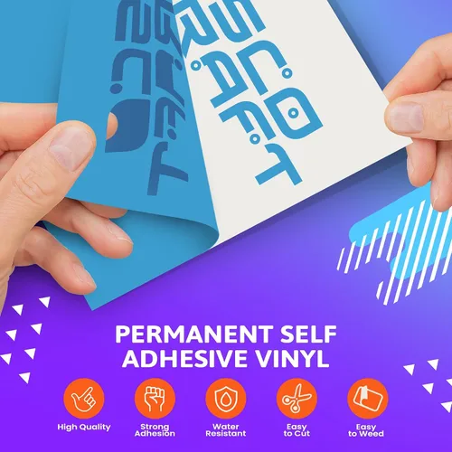Vista 3 de Frisco Craft s Vinilo permanente azul brillante - 12" x 6 pies