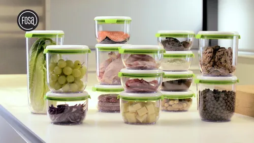 Vista 3 de [Usado] FOSA Sello al Vacío Sistema de Almacenamiento de Alimentos Conjunto de Contenedores Reutilizables Deluxe con Vacío y 10 Contenedores