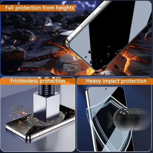 Vista 3 de Asstar - Protector de pantalla de privacidad para Samsung Galaxy S24 FE de 6.7 pulgadas, protector de pantalla de vidrio templado 9H, protector