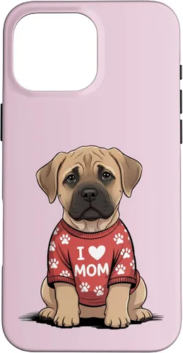 Vista 19 de Womens I Love Mom Bullmastiff Dog Mother's Day Mastiff Mom Case for iPhone 17