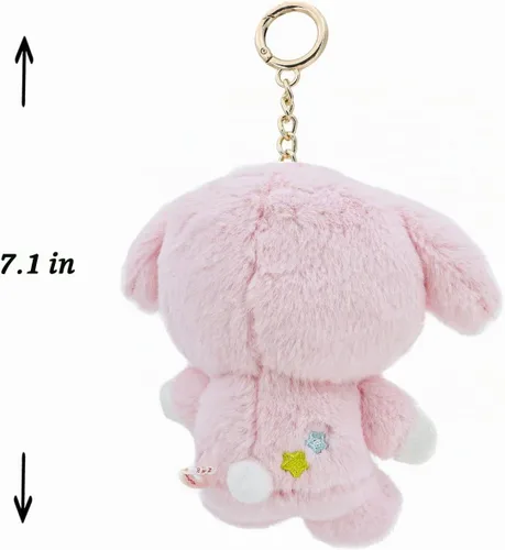 Vista 3 de Bonito llavero de peluche de dibujos animados de 4.5 pulgadas, colgante de animal de peluche kawaii, adecuado para mochilas, bolsas y automóviles