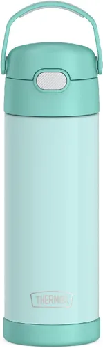 Vista 19 de THERMOS FUNTAINER Botella aislada al vacío de acero inoxidable de 16 onzas con tapa ancha de canalón, MINECRAFT