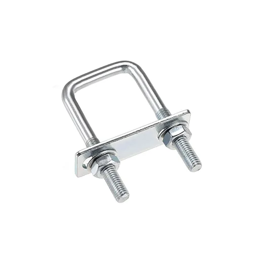 Vista 18 de uxcell Pernos cuadrados en U de 1 "(25 mm) de ancho interior de acero al carbono M8 con tuercas, placa de marco, arandelas redondas, juego de 2