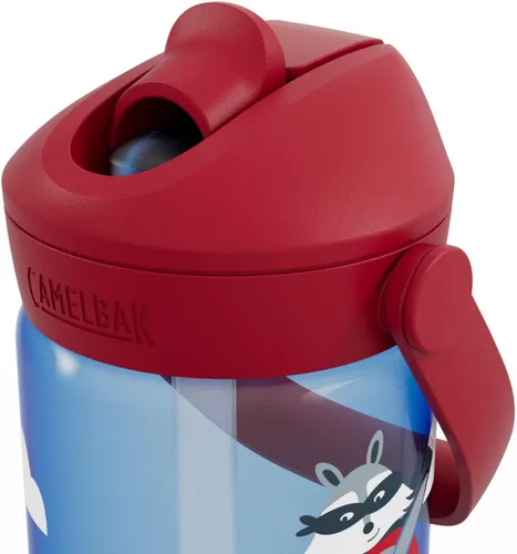 Vista 5 de CamelBak Thrive Kids - Válvula de mordida con popote para niños, botella de agua Tritan Renew Airplane Bandits, 14 onzas Easy Drinking Kids Can