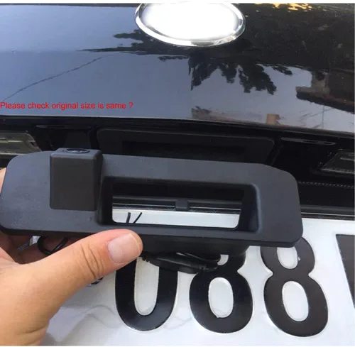 Vista 5 de Vlicevrn CCD Cámara de visión trasera para automóvil con mango de maletero con lente de ojo de pez, visión nocturna, cámara de estacionamiento