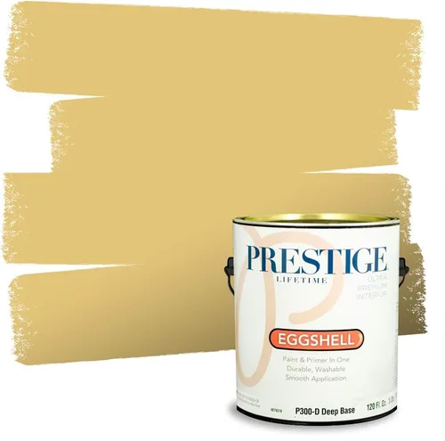 Vista 25 de PRESTIGE Pinturas de pintura exterior e imprimación en uno, 1 galón, plano, combinación comparable de Benjamin Moore* Manzanilla*