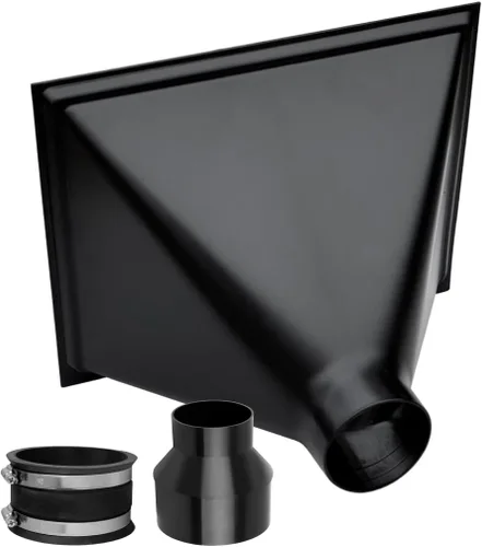 Vista 9 de POWERTEC 70150V Campana de polvo rectangular para 4 pulgadas OD accesorio, para carpintería manguera y accesorios de recolección de polvo