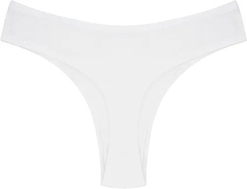 Vista 6 de ANZERMIX Tangas de algodón sin costuras para mujer, paquete de 6