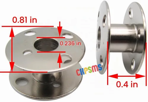 Vista 3 de CKPSMS Marca – Bobinas de metal #172222 compatibles con Singer Class 66, 66-6, 99, 99-13, 185, 185CL, 192,201 (10 piezas)