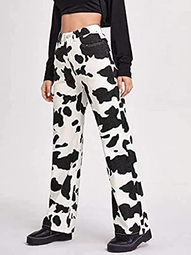 Vista 4 de Pantalones de moda Y2k para mujer rectos pierna ancha pantalones palazzo pantalones holgados deportivos 90s vintage para salir
