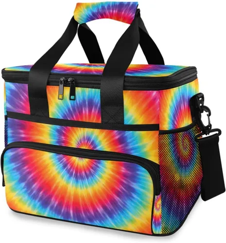 Vista 8 de ALAZA Sugar Skull Floral The Day of Dead - Bolsa de picnic aislada grande para adultos, hombres y mujeres