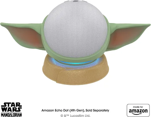 Vista 2 de Made for Amazon, featuring The Mandalorian Baby Grogu ™-inspired Stand for Amazon Echo Dot (4th & 5th Gen)