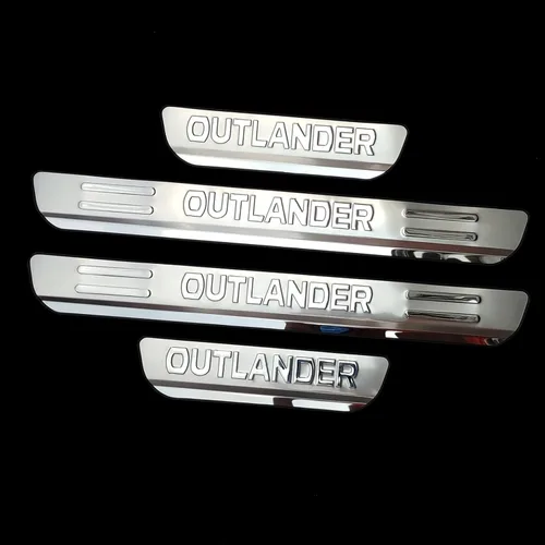Vista 5 de Accesorios de protección contra rasguños para umbral de puerta de coche para Mitsubishi Outlander 2025 2023 2013-2022, placa de protección