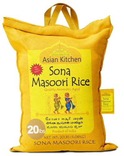 Vista 13 de Asian Kitchen Brown Sona Masoori - Arroz envejecido de 40 libras, 40 libras (40.0 lbs) de arroz de grano corto ~ Todo natural Apto para gluten