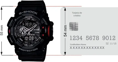 Vista 7 de Casio G-Shock GA-400-1B Interruptor giratorio grande Resistente a golpes y magnetismo Resistente al agua 200M