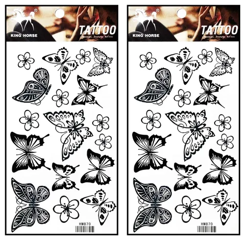 Vista 15 de Tatuajes 2 hojas de tatuaje temporal 3D paraguas de sol nubes de lluvia para mujeres hombres espalda baja hombro cuello brazo tatuaje etiqueta