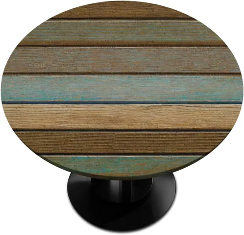 Vista 38 de Pardick Mantel redondo ajustable con borde elástico de 36 a 42 pulgadas, mantel ajustable para mesa redonda, mantel circular, impermeable, lavable
