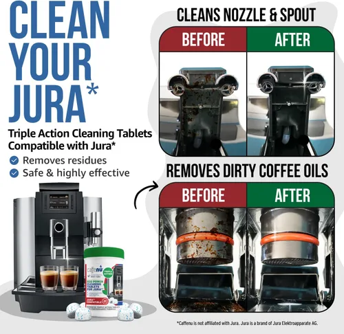 Vista 2 de Caffenu Tabletas de limpieza compatibles con Jura, limpiador de café