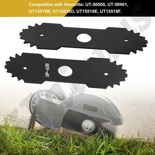 Vista 4 de Cuchilla de bordeadora 638006008 de 9 pulgadas compatible con Homelite Ryobi Edger, repuesto de cuchilla de bordeadora 638006008 638006007 RY13050