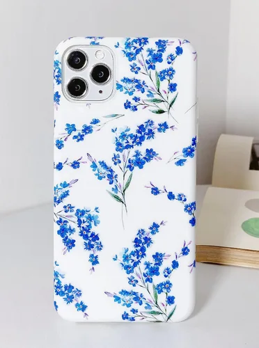 Vista 4 de J.west Funda floral para iPhone 11 Pro Max de 6.5 pulgadas, diseño de patrón de flores de TPU suave, parachoques a prueba de golpes para mujeres