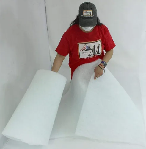 Vista 6 de Mybecca Guata para Colcha de 24 Pulgadas de Ancho (1 Yarda) Multiusos Fibra Dacron Poliéster Relleno de Tela Loft Grado Tapicería Acolchado 36" x