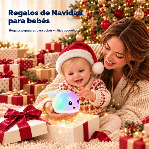 Vista 7 de ANGGIKO - Juguetes de baño para bebé, calcetines navideños para bebés y Azul