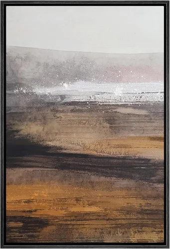 Vista 9 de SIGNWIN - Lienzo enmarcado para pared, patrón de anillo circular en negro, gris y blanco, formas abstractas, ilustraciones, arte moderno