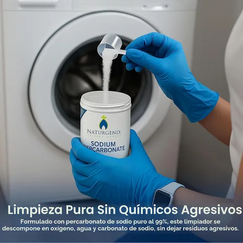 Vista 5 de Polvo de percarbonato de sodio 99% de pureza – blanqueador de oxígeno, limpiador de liberación de peróxido de hidrógeno para lavandería