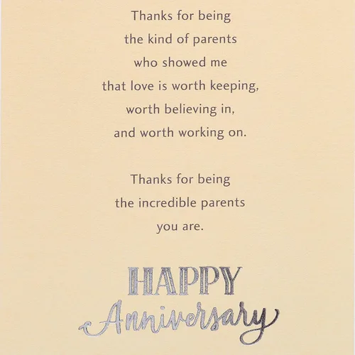 Vista 3 de Tarjeta de aniversario de American Greetings para padres (El amor vale la pena conservar)