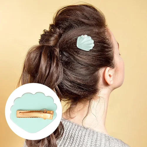 Vista 4 de PAGOW 5 pinzas para el pelo de estrella de mar, pinzas para el cabello de cristal, soporte para cola de caballo de estrella de mar, accesorios