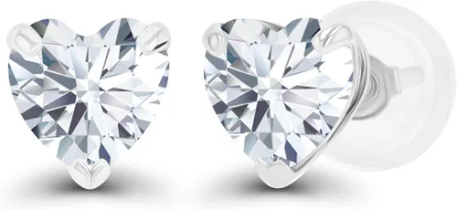 Vista 25 de Aretes de plata de ley 925 maciza chapados en oro de 0.197 in con piedra natal genuina para mujer, aretes de tuerca con piedras preciosas Amatista
