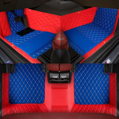 Vista 19 de Alfombrillas de lujo para todo tipo de clima, ajuste personalizado, rojo puro, juego de 4
