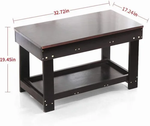 Vista 3 de Mesa de actividades para niños YouHi con tablero para actividades de bloques (Marrón oscuro)