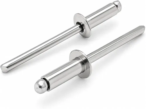 Vista 10 de BCP Fasteners 100 remaches ciegos de acero inoxidable 304 (#6-8) 3/16" diámetro x 1/2" agarre (BCP181)