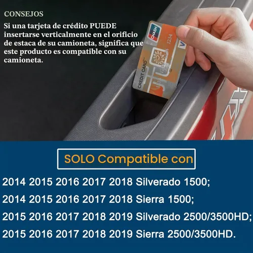 Vista 2 de JKCOVER - Fundas de bolsillo para riel de cama compatibles con Chevy Silverado/GMC Sierra 1500 2014-2018 y 2015-2019 Silverado/Sierra 2500/3500 HD