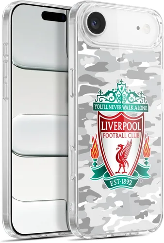 Vista 208 de Head Case Designs Funda de gel con licencia oficial del Liverpool Football Club Away Colourways Crest Camou [protección de grado militar] compatible