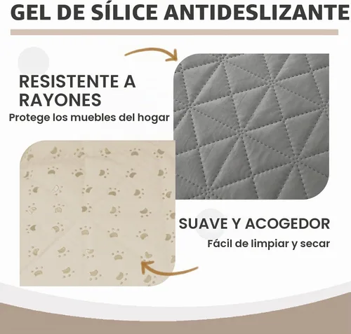Vista 4 de Ameritex Funda de sofá impermeable para asientos, funda de sofá para perros, funda de sofá para mascotas, funda de terciopelo para silla, sofá Gris