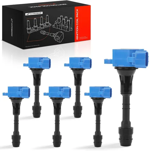 Vista 10 de A-Premium Juego de 6 paquetes de bobinas de encendido compatibles con Nissan Altima 2002-2006, Murano 2005-2008, Quest 2004-2009 3.5L, Frontier Negro
