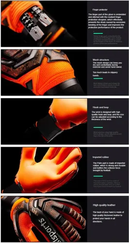 Vista 2 de Guantes de portero de fútbol Spider-Man, guantes de entrenamiento de portero, agarre fuerte, antideslizantes y transpirables para adultos y niños
