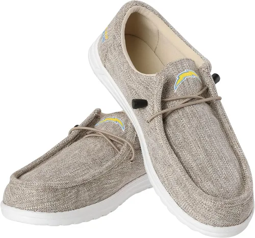 Vista 130 de FOCO Men's NFL Team Logo Lightweight Loafers Lace Up Cotton Knit Shoes