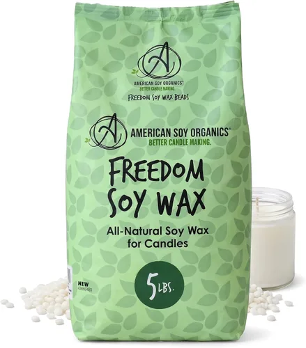 Vista 10 de American Soy Organics - Cuentas de cera de soja Freedom de 1 libra para hacer velas - Cuentas de cera para microondas - Suministros prémium