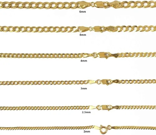 Vista 3 de Joule Shop Collar de cadena de eslabones cubanos de oro amarillo macizo de 14 quilates 406 a 300in