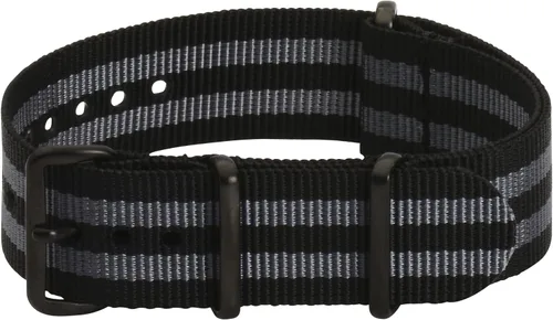 Vista 7 de Clockwork Synergy Premium Nylon Ballistic Watch Correas Correas PVD Negro Hardware Bandera estadounidense